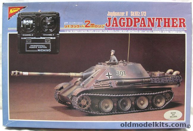 Nichimo 1/35 Sd. Kfz 173 Jagdpanzer V Jagdpanther Tank Destroyer Remote Control, N3506-1500 plastic model kit